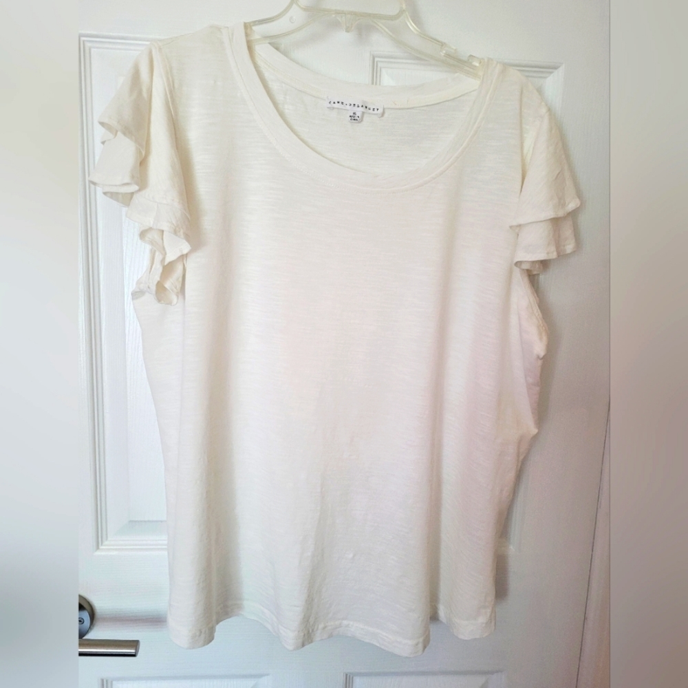 Jane & Delancy White T shirt Size XL